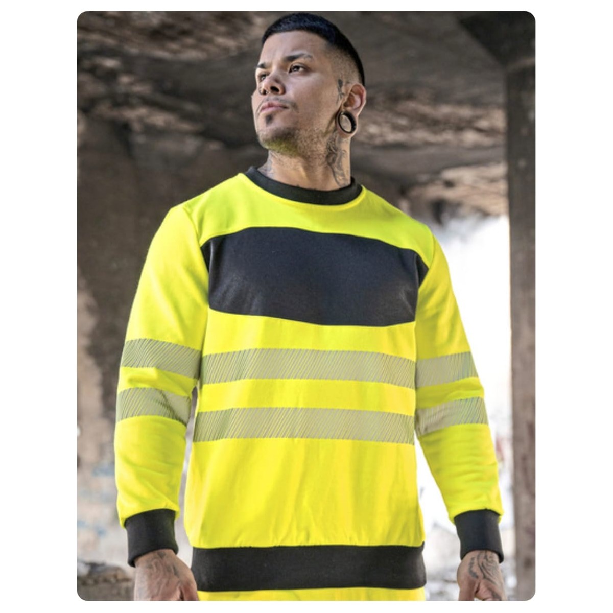 EOS Hi-Vis Workwear Sweatshirt With Printing Area