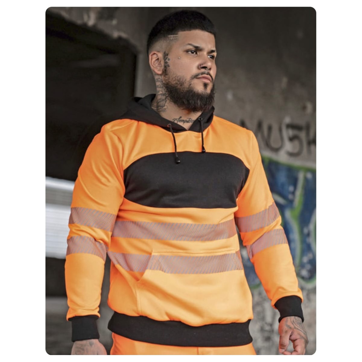 EOS Hi-Vis Workwear Hoody With Printing Area