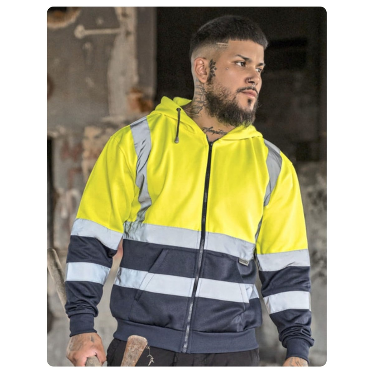 Hi-Vis Workwear Hooded Sweat-Jacket Galway KX422