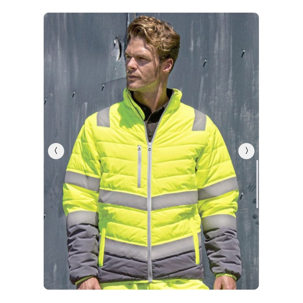 Men's Soft Padded Safety Jacket RT325