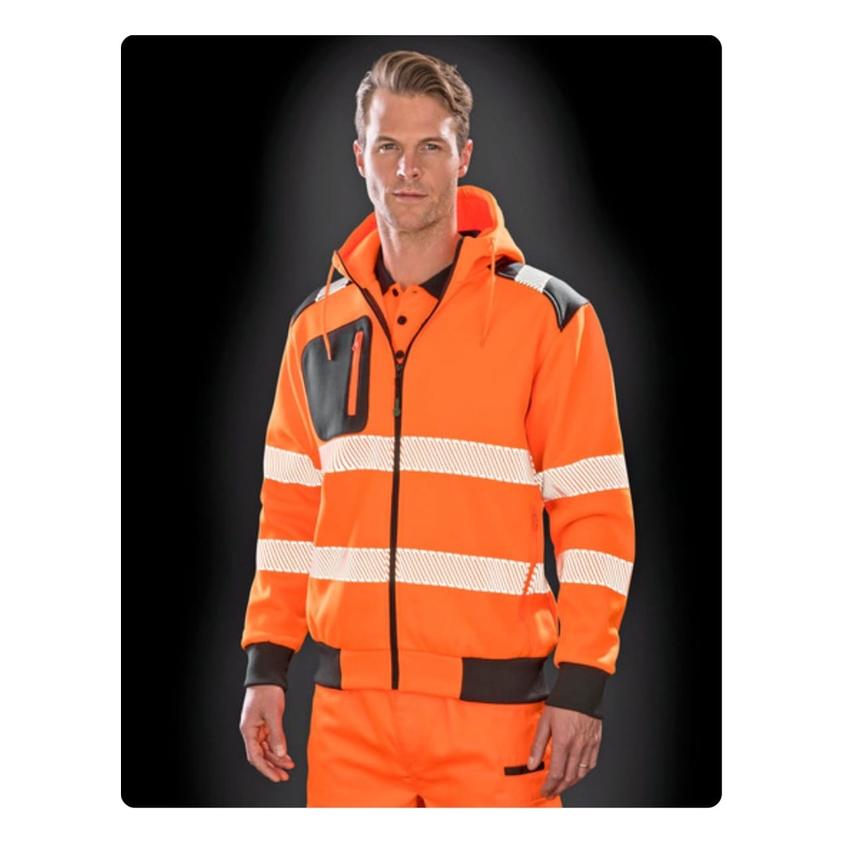 Recycled Zipped Safety Hoody RT503